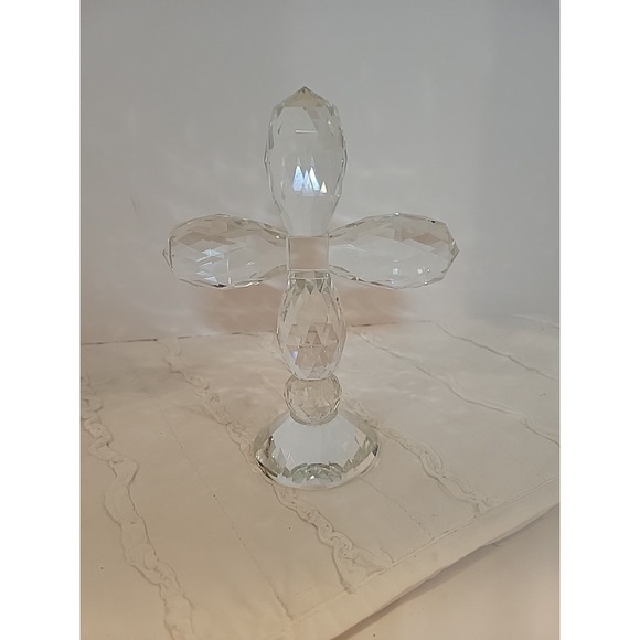 Oleg Cassini Other - Oleg Cassini Cross Faceted Crystal 7" Diamond Cut Figurine Religious